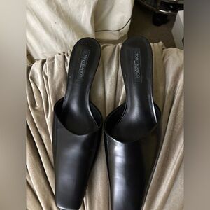 Tony Bianco Sleek Black Mules